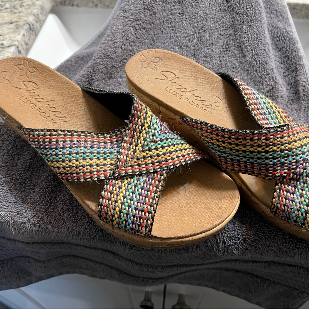 Skechers multi colored sandals